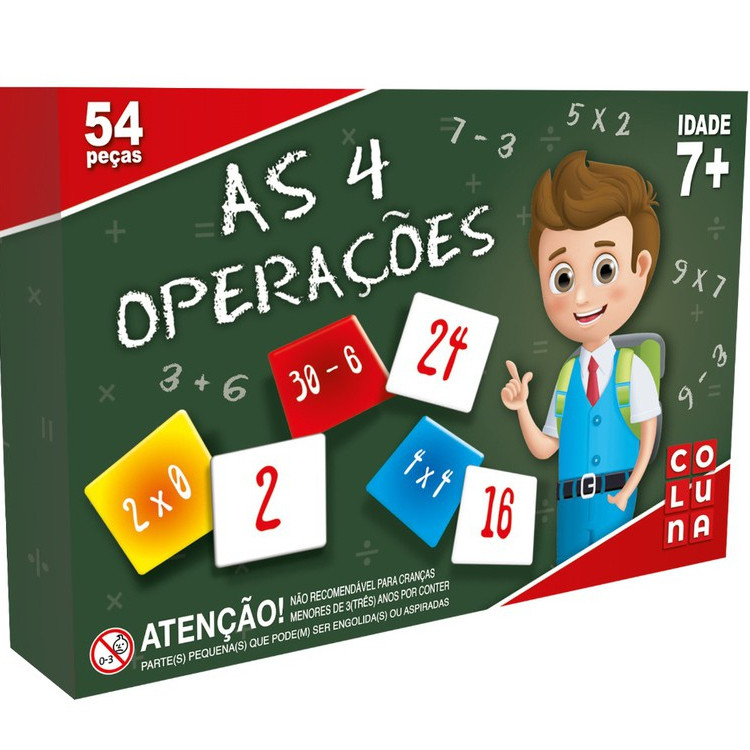 Brinquedo Jogo Criança Educativo As 4 Operações Matemática Pedagógico ...
