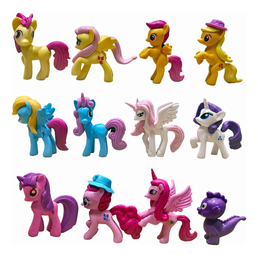 My Little Pony - Set com 12 Peças - bonecos | Shopee Brasil