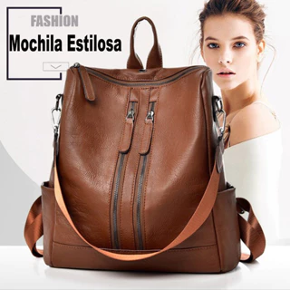Moda Feminina Mochila De Couro Impermeável Mochila De Viagem Estudante Universitário Mochila All-Match