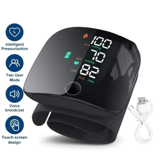 Monitor De Pressão Arterial De Pulso Recarregável Alta BP Esfigmomanômetro em Oferta na Shopee