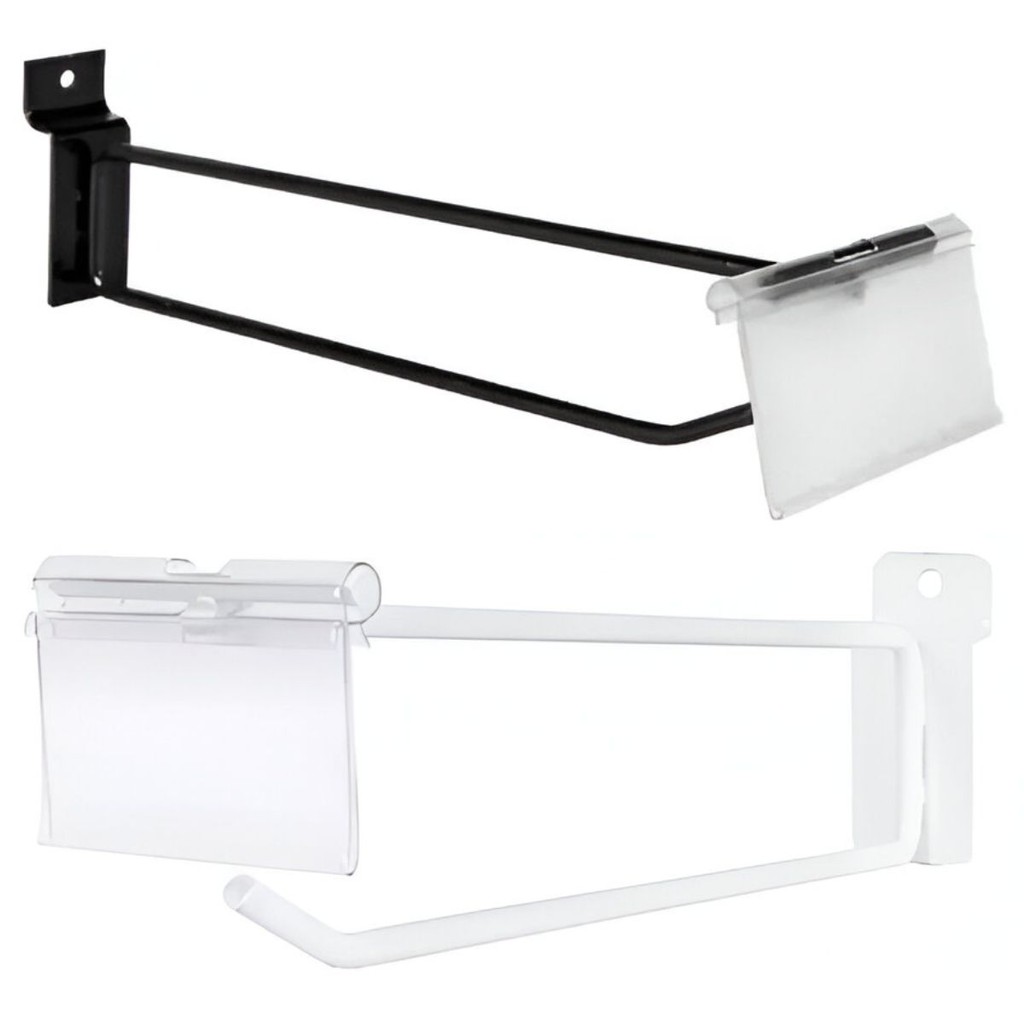 200x Ganchos P/ Painel Canaletado 15cm C/ Porta Etiquetas