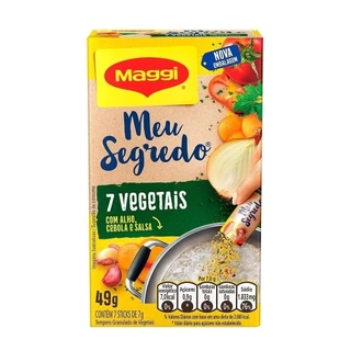 Tempero Maggi Meu Segredo 7 Vegetais 49g - Embalagem com 42 Unidades em Oferta na Shopee