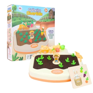Jogo Da Memória Educativo Colheita Divertida 4098 - Paki Toys