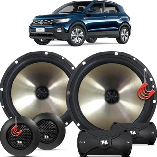 Kit Alto Falantes Dianteiros Volkswagen T-Cross 2019 até 2021 - Hurricane Platino Duas Vias 320w em Oferta na Shopee
