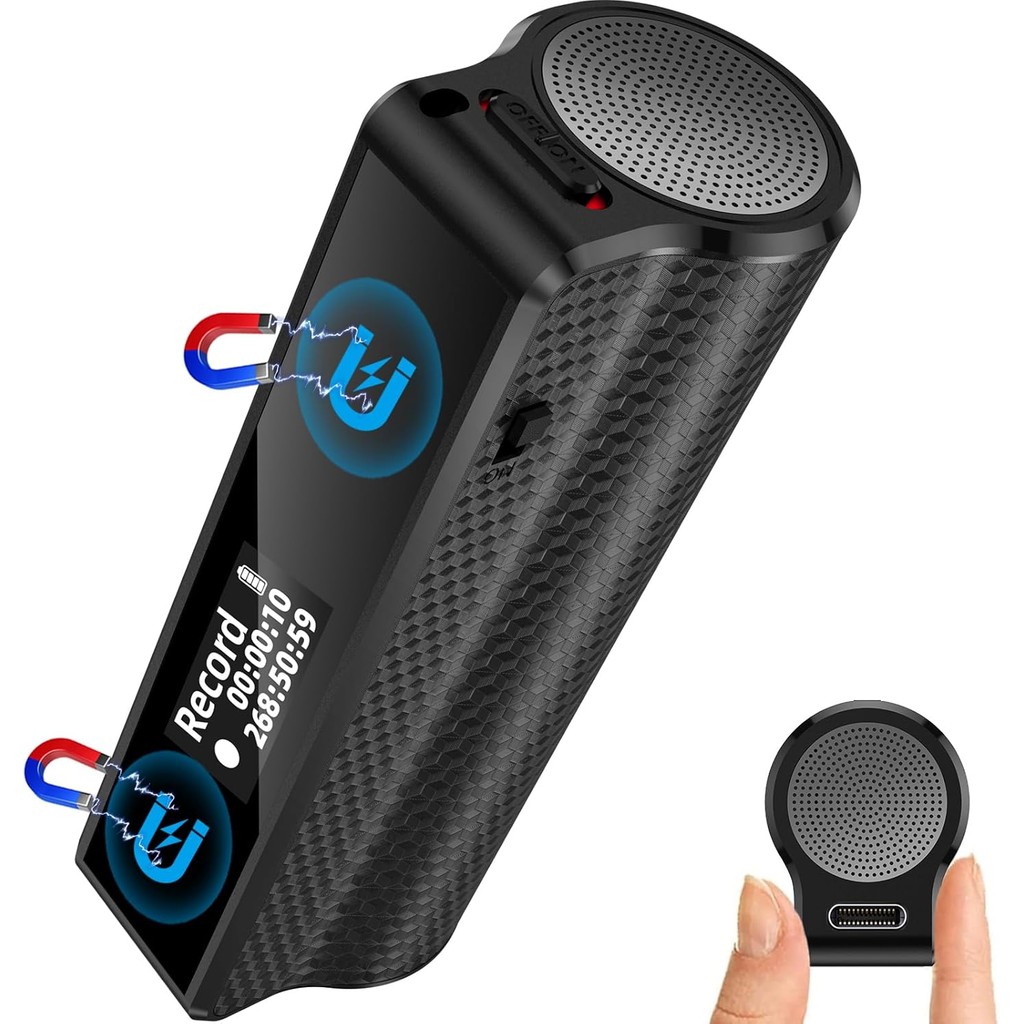 Gravador De Voz Espião Gravação De Áudio Digital Pro LED Screeen ...