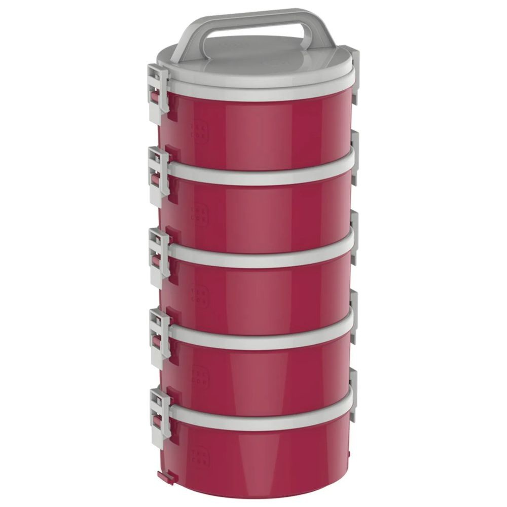 Conjunto Marmita Térmica 5 Unidades 1,5 Litros Vermelho Tekcor Soprano ...