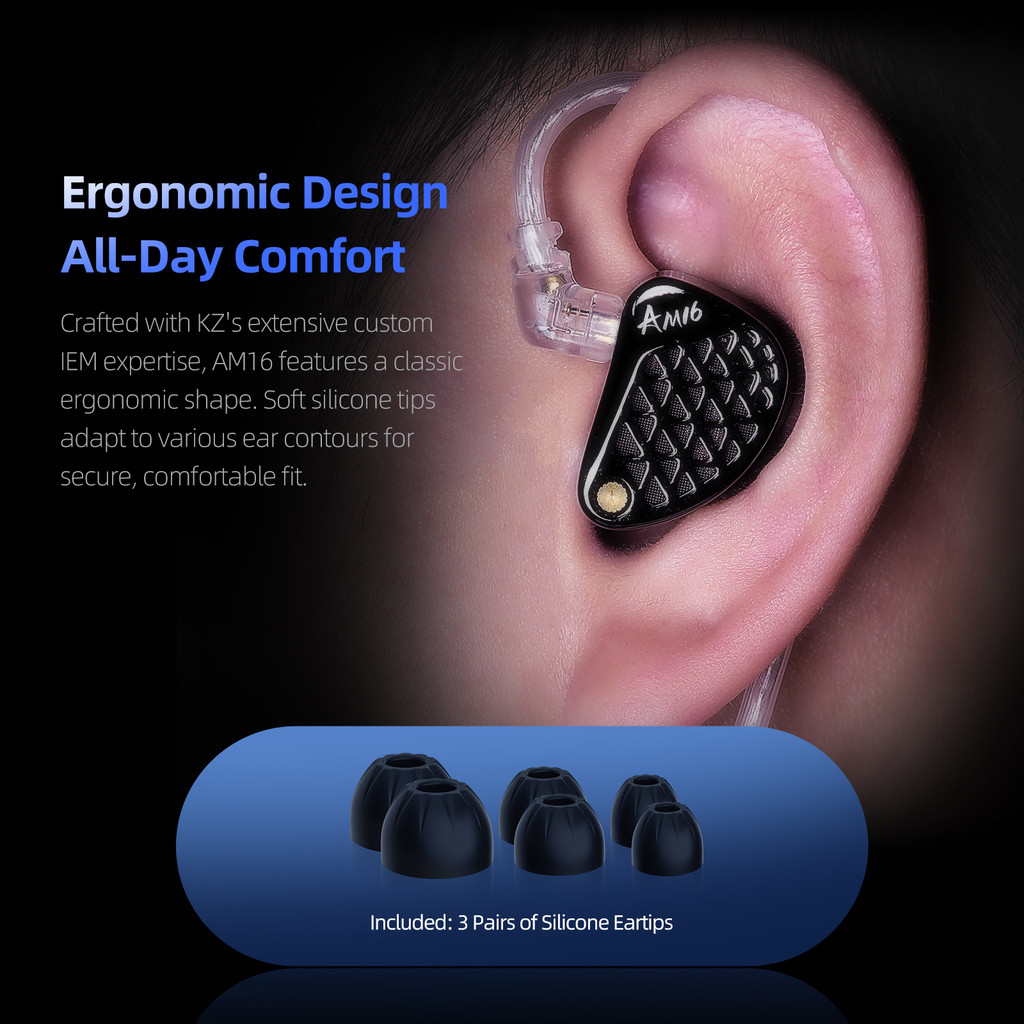 KZ AM16 16 driver De Armadura Balanceada Fones De Ouvido Hi-Fi IEM