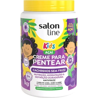 Creme para Pentear Salon Line Kids Cachinhos sem Frizz Açaí 1Kg em Oferta na Shopee