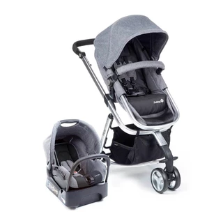 Travel System Mobi TRIO - Safety 1st Grey Denim Silver em Oferta na Shopee