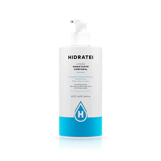 Loção Hidratante Corporal Hidratei 400ml Hidratação Profunda Pele Macia Suave Absorção Rápida