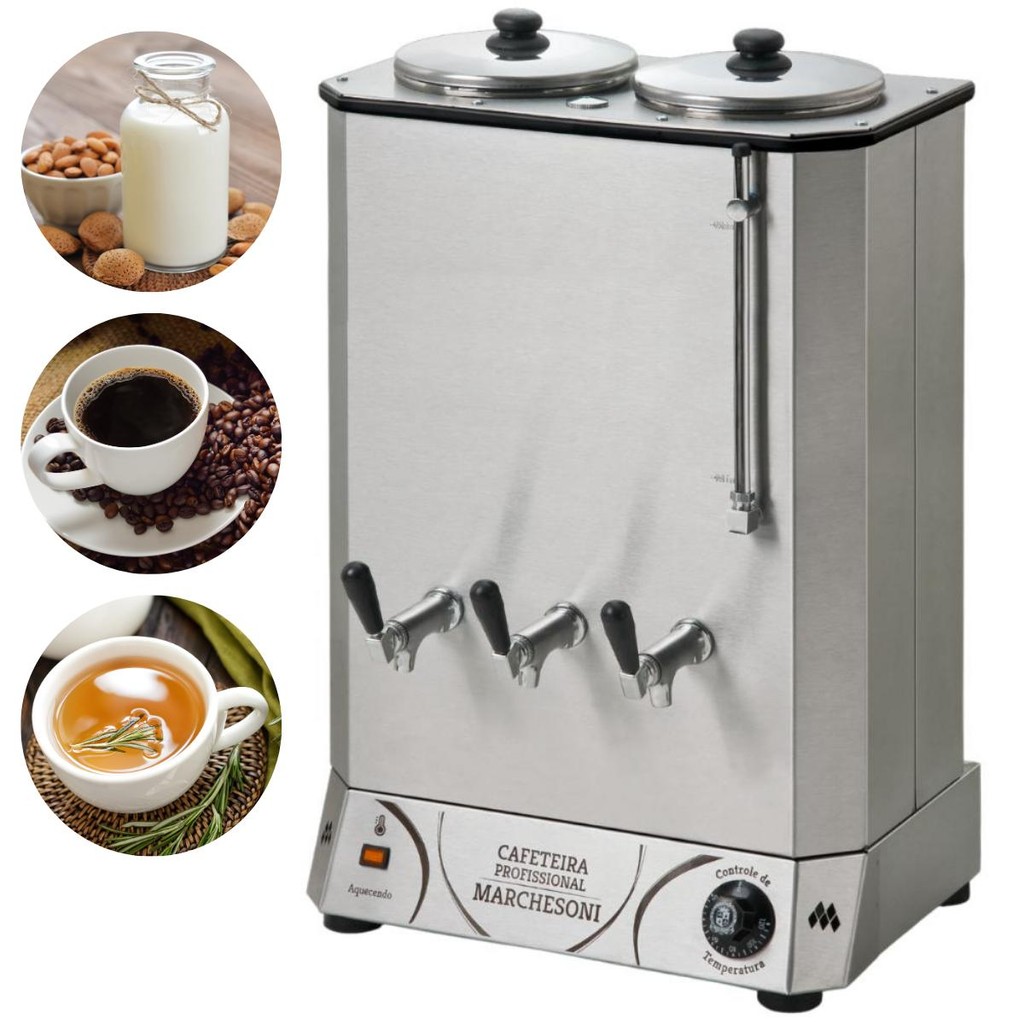Cafeteira Profissional 2 Reservatórios 8 Litros Máquina de C