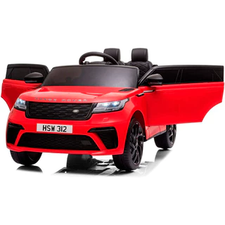 Carrinho Elétrico Infantil Land Rover Velar Vermelho Com Led Luzes MP3 Farol SD Controle Remoto