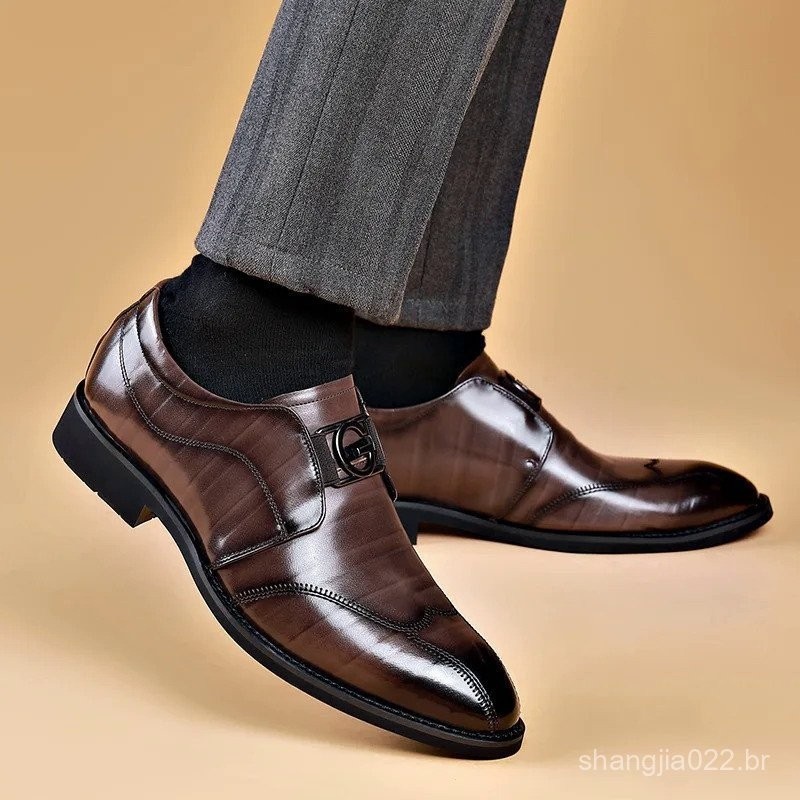 Oferta Especial Patente Homens Sapatos De Couro Brogue Vestido Para