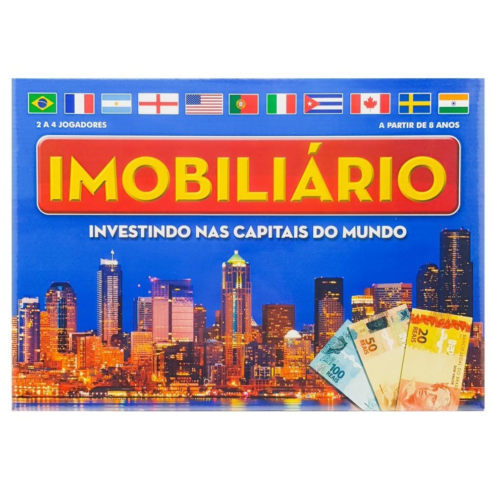 Banco Imobiliário Jogo De Tabuleiro Tradicional Brinquedo Raiz ...