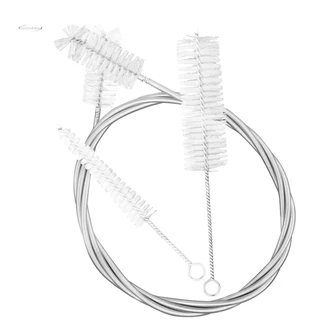 3 Pçs Chifre Francês Trombone Trompete Conjunto De Limpeza De Aço Inoxidável Escova De Náilon Instrumento Musical Fácil