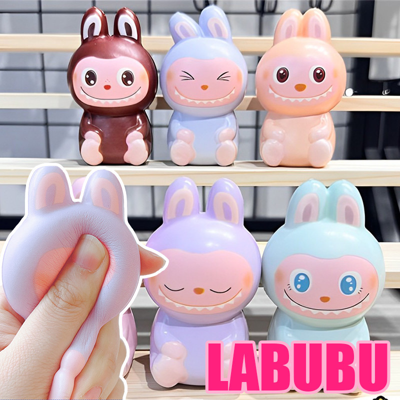 Labubu Squishy Toy-Cartoon Squeeze Pinch Enfeites De Boneca-Brinquedo ...