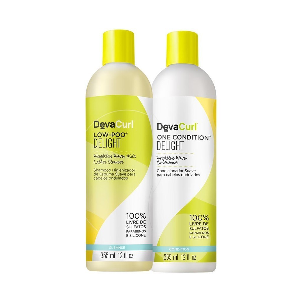 Kit Deva Curl Low Poo Delight Shampoo 355ml, Condicionador 355ml (2 ...