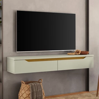 Rack Suspenso Uno c/Portas 135cm p/ TV até 50” Design Moderno, Funcional e Compacto p/ Sala e Quarto em Oferta na Shopee