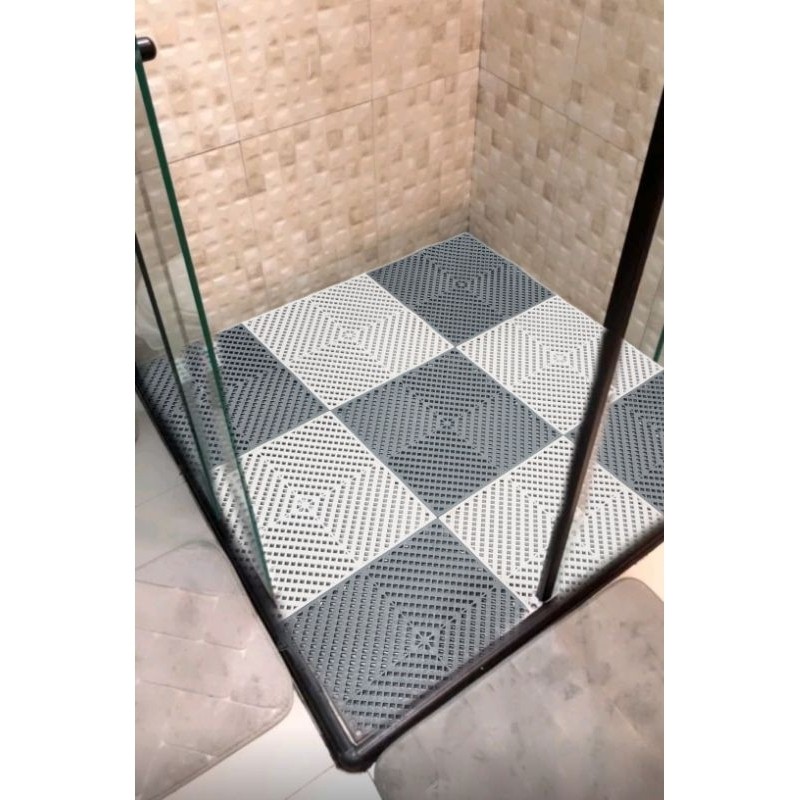 Kit 6 tapete modular 30x30 para Box banheiro vestiário canil lavanderia