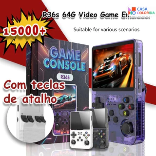 Linux 64g console portátil R36S tela IPS 3.5 polegadas + de 15000 jogos vídeo game a pronta entrega