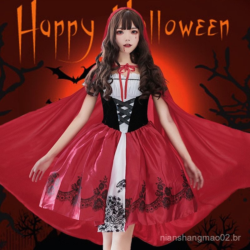 Fantasia de Halloween Chapeuzinho Vermelho Performance Adulto Feminino ...