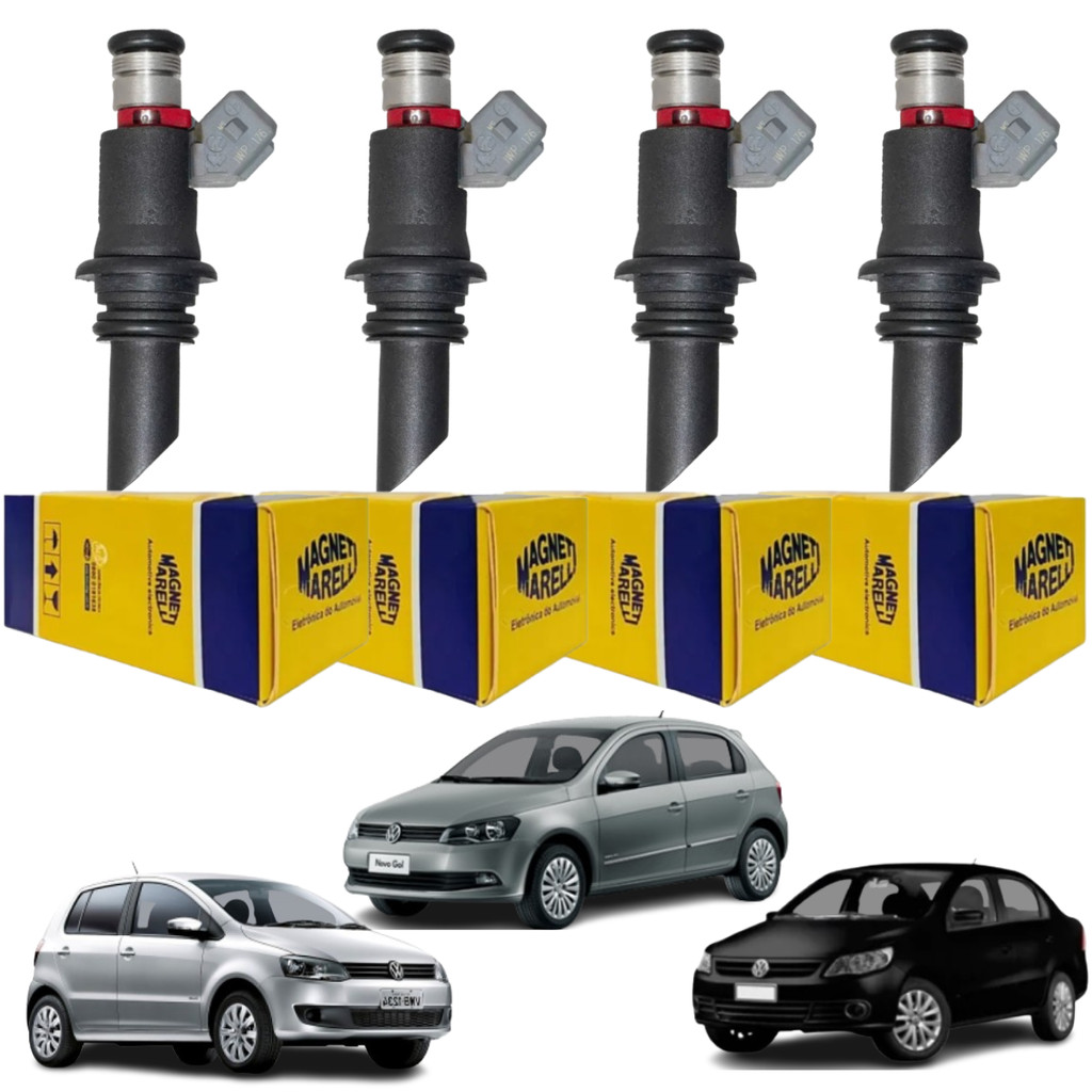 4 Bicos Injetores Fox Voyage Gol 1.0 1.6 2004 a 2016 IWP176 | Shopee Brasil