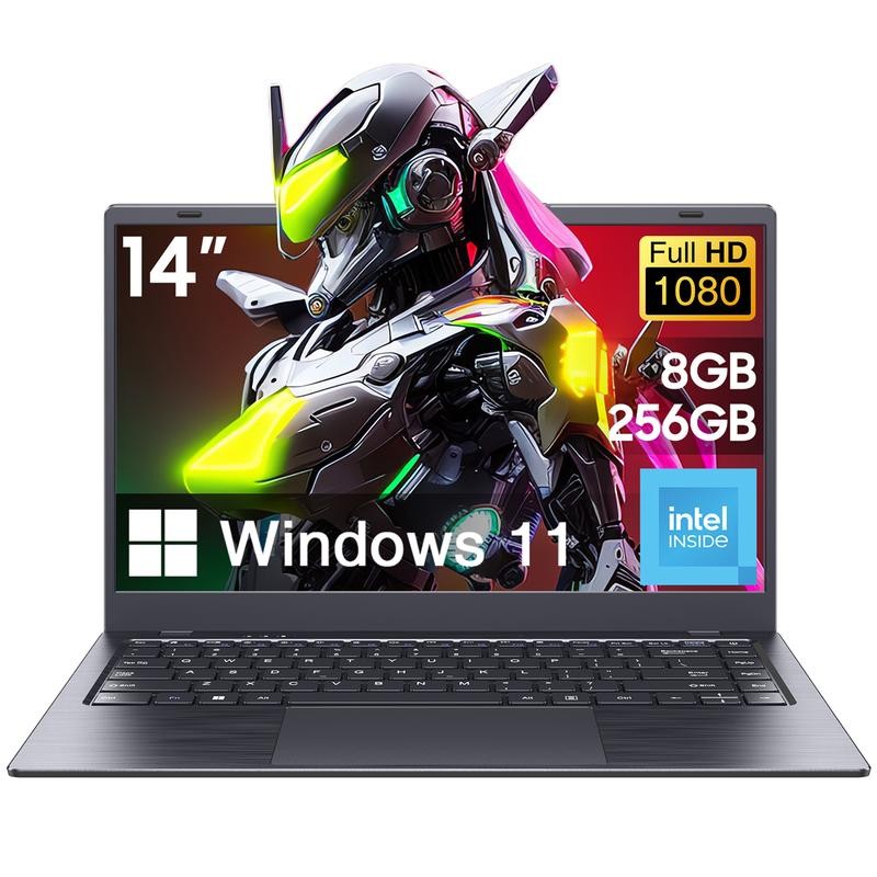 Portátil Windows 11 PRO, ecrã 1080P de 14,1 polegadas, processador ...