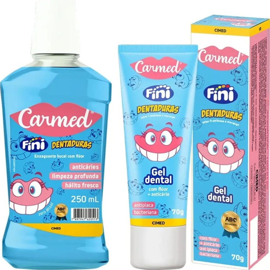 ENXAGUANTE BUCAL CARMED FINI DENTADURA 250ML