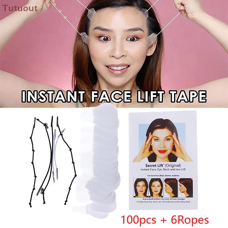 TUTU 100 Pçs/Set Invisível Rosto Fino Adesivos V-Forma Linha Rugas ...
