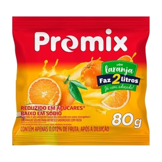 Refresco em Pó Promix Laranja 80g - Embalagem com 24 Unidades em Oferta na Shopee