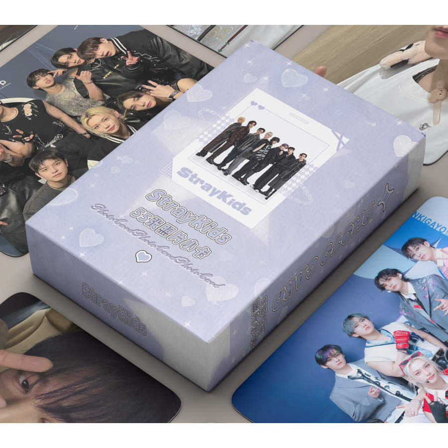 50-55pcs STRAY KIDS SKZ HOP Holográfico Laser Lomo Cartões 50-55pcs STRAY KIDS SKZ HOP Holográfico Laser Lomo Cartões