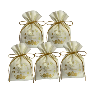 20 Saquinhos Lembrancinhas Personalizados Feliz Pascoa em Oferta na Shopee