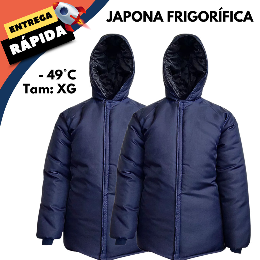 Kit Jaqueta Japona para Açougue Frigorífico Camara Fria Proteção