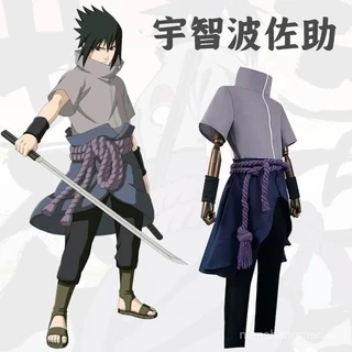 Fantasia de Cosplay de Naruto Shippuden Sasuke Uchiha Conjunto de Cosplay Role Play Anime Bidimensional 9POR