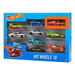 54886 HOT WHEELS PACOTE COM 10 CARROS ESCALA 1:64 SORTIMENTO