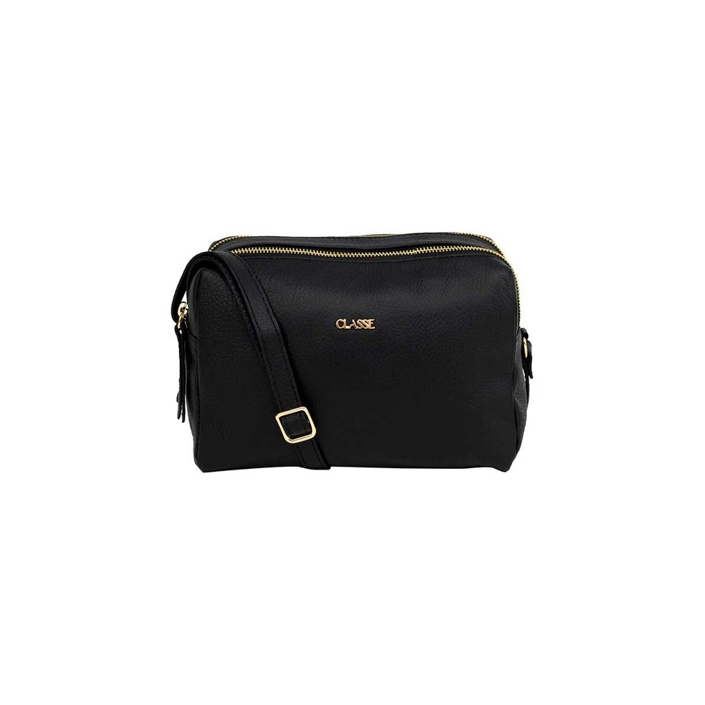 Bolsa Feminina Classe Crossbody Jade Couro Preto Shopee Brasil