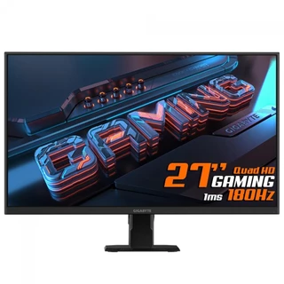 Monitor Gamer Gigabyte GS27QA, 27 Pol, Quad HD, 180Hz, 1Ms, FreeSync, HDR, HDMI/DP, 20VM0-GS27QABI-1SAR
