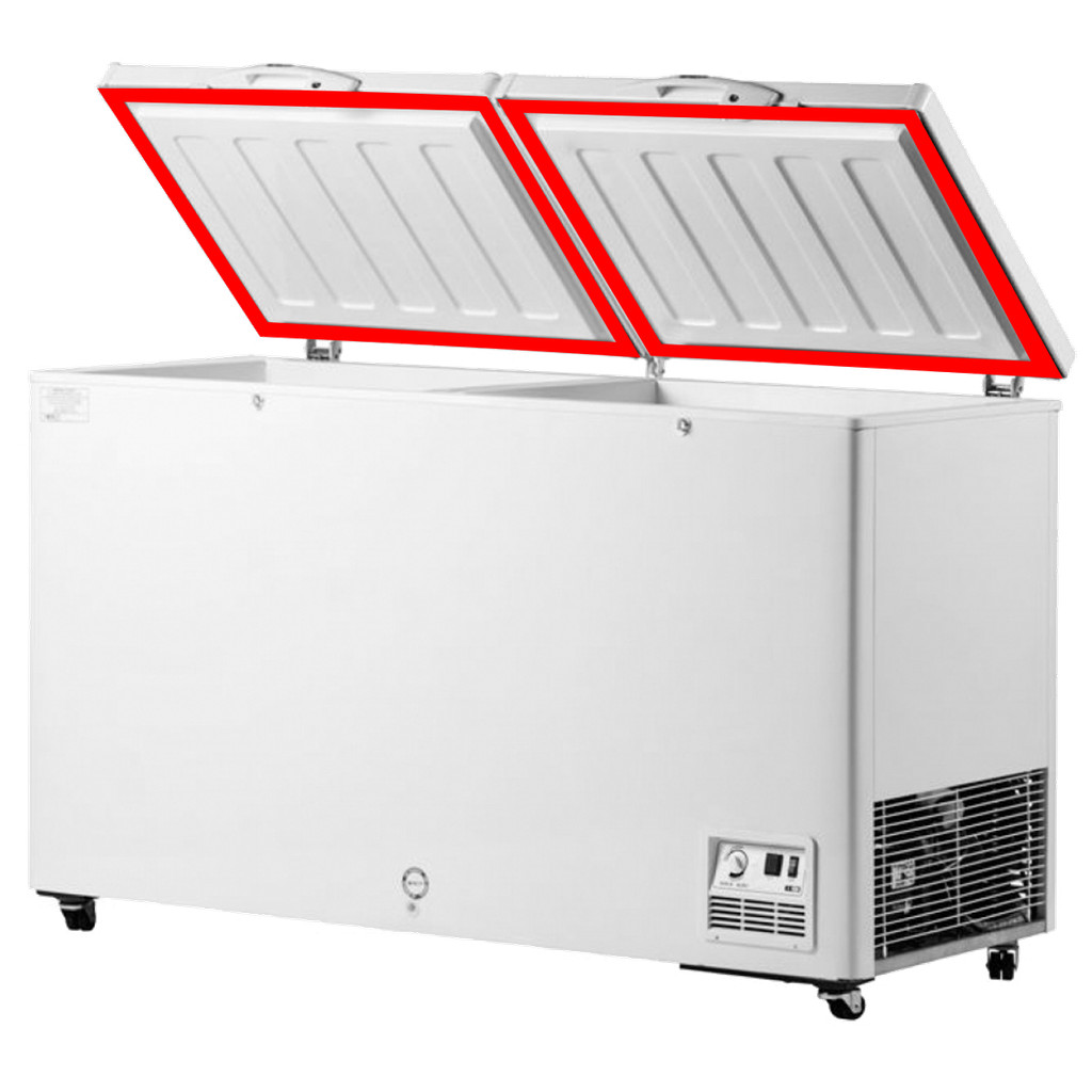 Kit 2 Borracha Gaxeta Para Metalfrio Hc55b Freezer Horizontal 546