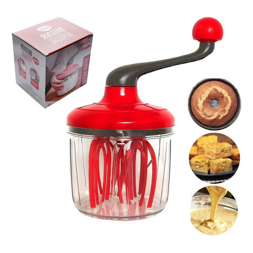 Batedor Manual Plástico Cozinha Utensilio Praticidade 20x1