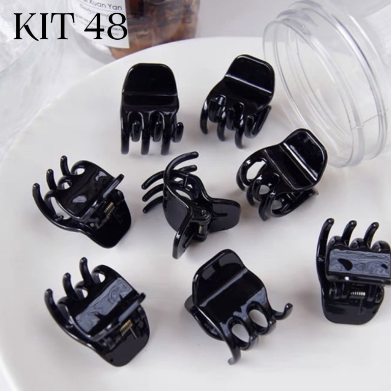 Kit 48 Unidades Piranha/Tridente/Prendedor de cabelo tamanho P/M/G/GG