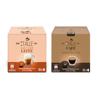 Cápsula Dolce Gusto Café Com leite e  Chocolate Cacau 70%  Italle 20 Und