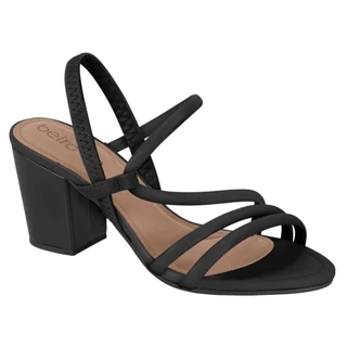 Sandália Feminina Beira Rio Calce Fácil Salto Bloco Casual Elástico 8280.686