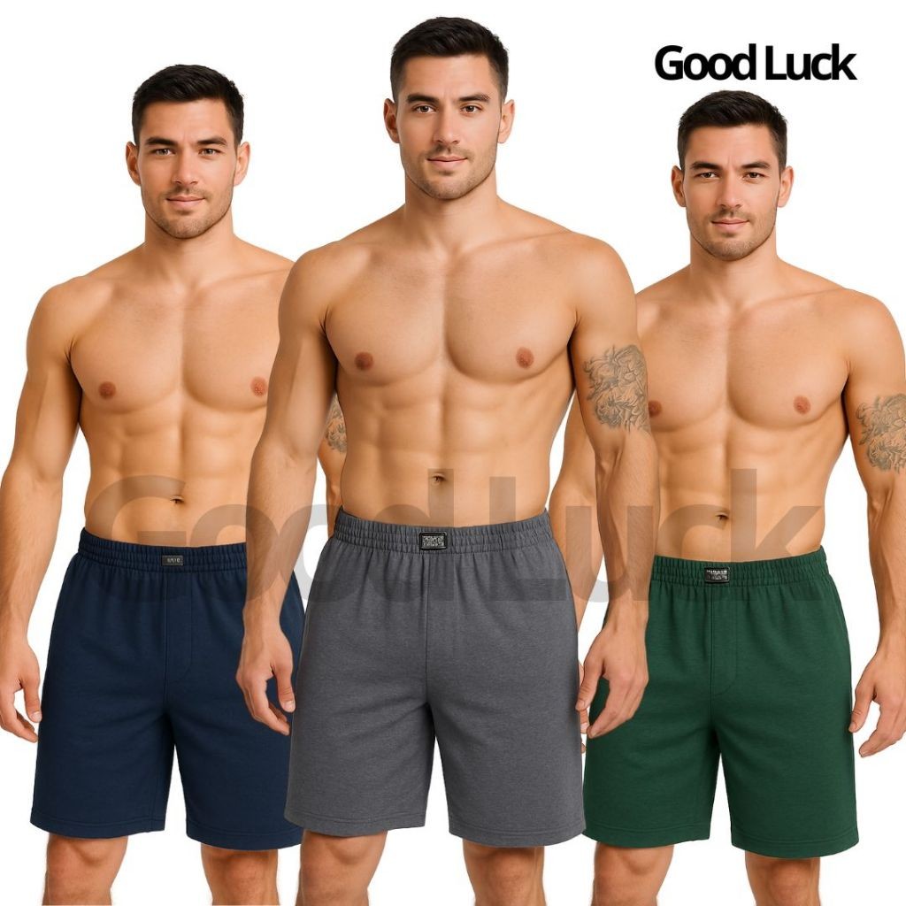 Kit 3 Pijamas Masculino Samba Canção 100% Algodão Tecido Macio Short para Dormir/descansar/Lazer em Oferta na Shopee