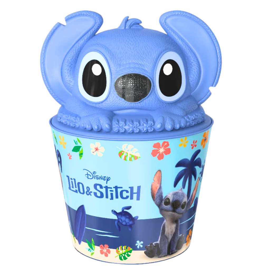 Balde de Pipoca Stitch 3D Tampa Original Licenciado Cinema Live Action ...