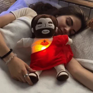 【Envio em até 24 horas】Pelúcia De Jesus Que Respira Iluminada Respiratória Brinquedos