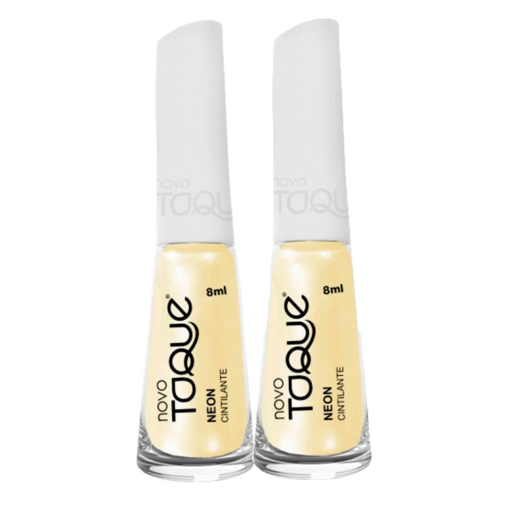 Kit 2 Esmalte Novo Toque Neon Cintilante 8ml | Shopee Brasil