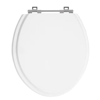 Assento Sanitário Universal para Vaso Oval Branco em MDF