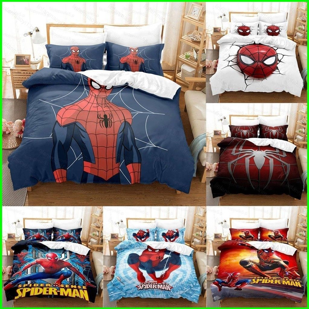 Conjunto De Cama Do Homem-Aranha , Lençol , Capa De Edredom , Fronha 3 ...