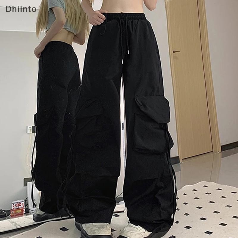 スペシャル特典 Cargo Y2K Dhiint] Calças Perna Oversized Streetwear Mulheres パンツ