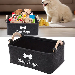 1 Pçs Caixa De Brinquedos De Feltro Para Animais De Estimação , Cães , Cesta De Armazenamento Organizador De Peito Organ